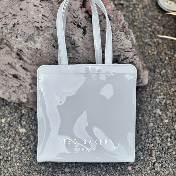 Ted Baker Alacon Plain Bow Medium Icon Bag Tote (Light Grey) - Picture 3 of 13